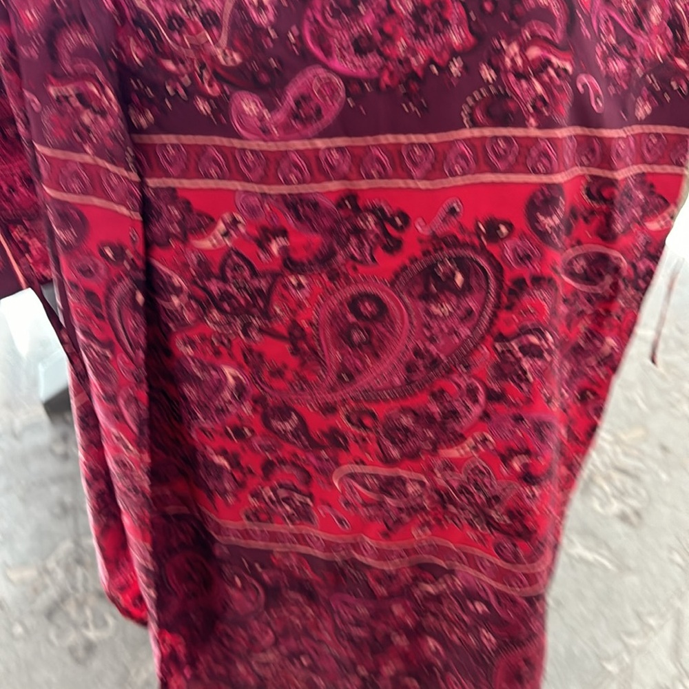 EXPRESS 100% Silk Wrap Around Maxi Skirt - Size 11/12 - Picture 9 of 16